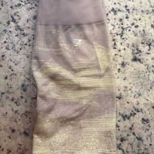 Gymshark Women's Bike Shorts in Beige and Yellow